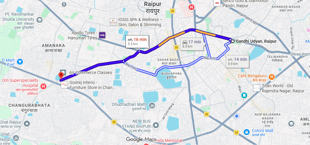 MAHADEV-GHAT TO GANDHI UDHYAN 5.9KM